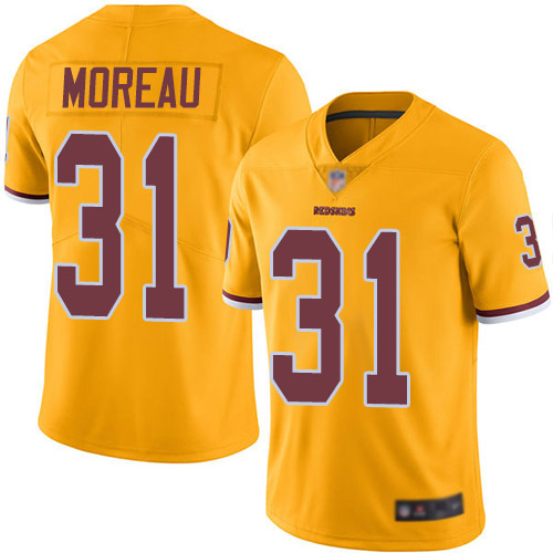 Washington Redskins Limited Gold Men Fabian Moreau Jersey NFL Football #31 Rush Vapor Untouchable